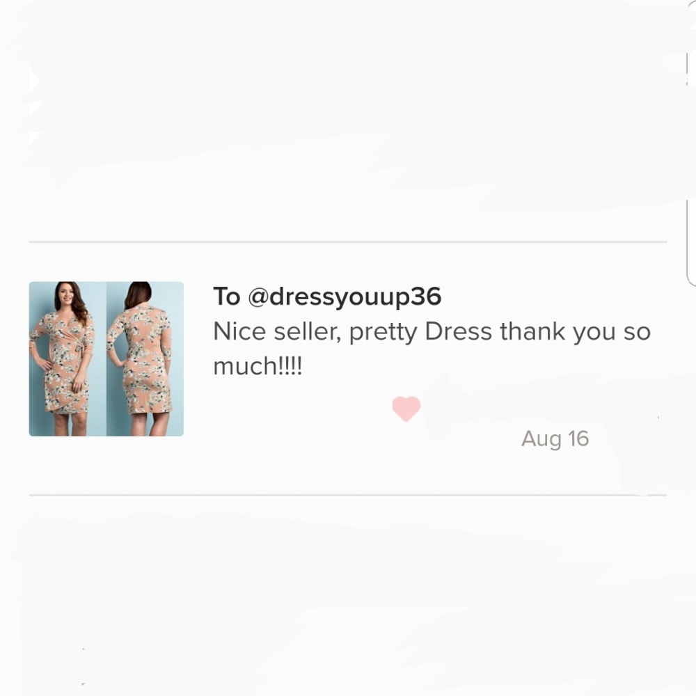 ๐PLUS Peach Taupe Floral Sexy Wrap Dress - Picture 4 of 4